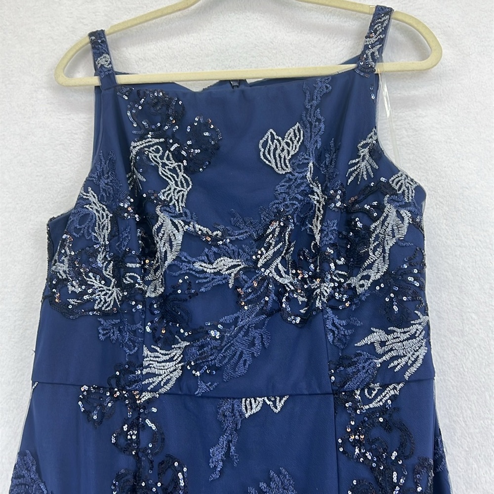 Js Collections Clara Formal Gown Size 14* Navy Se… - image 4